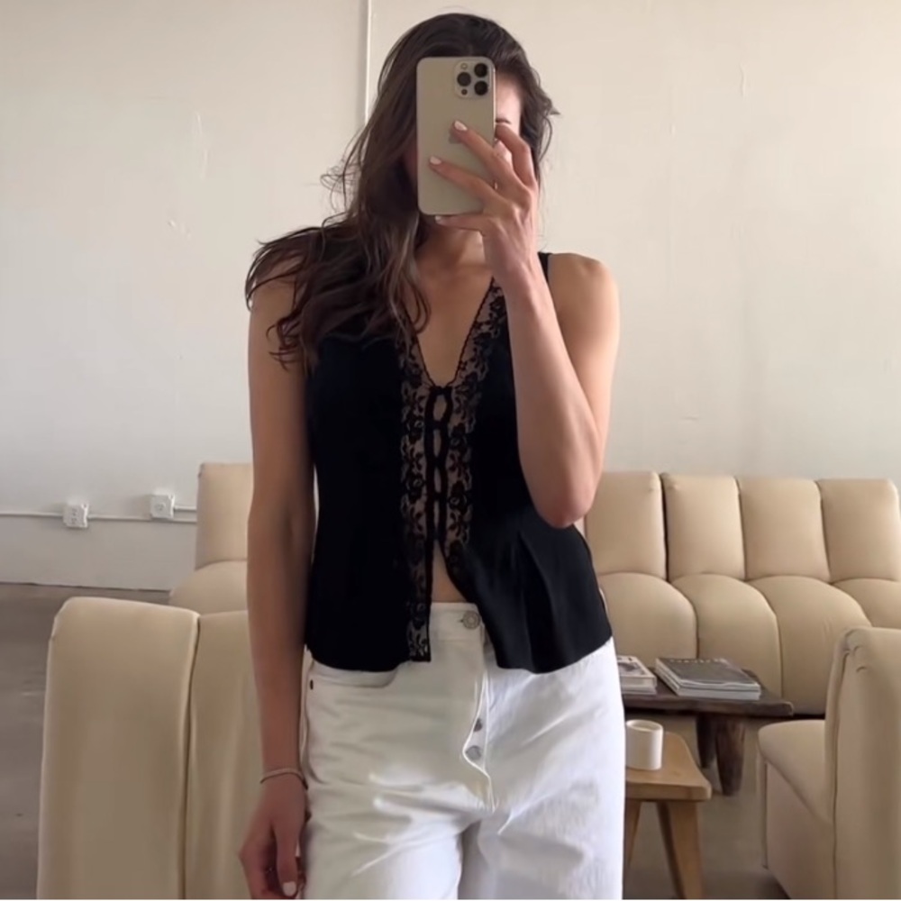 Reformation Cristina Tank Black